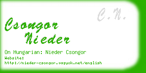 csongor nieder business card
